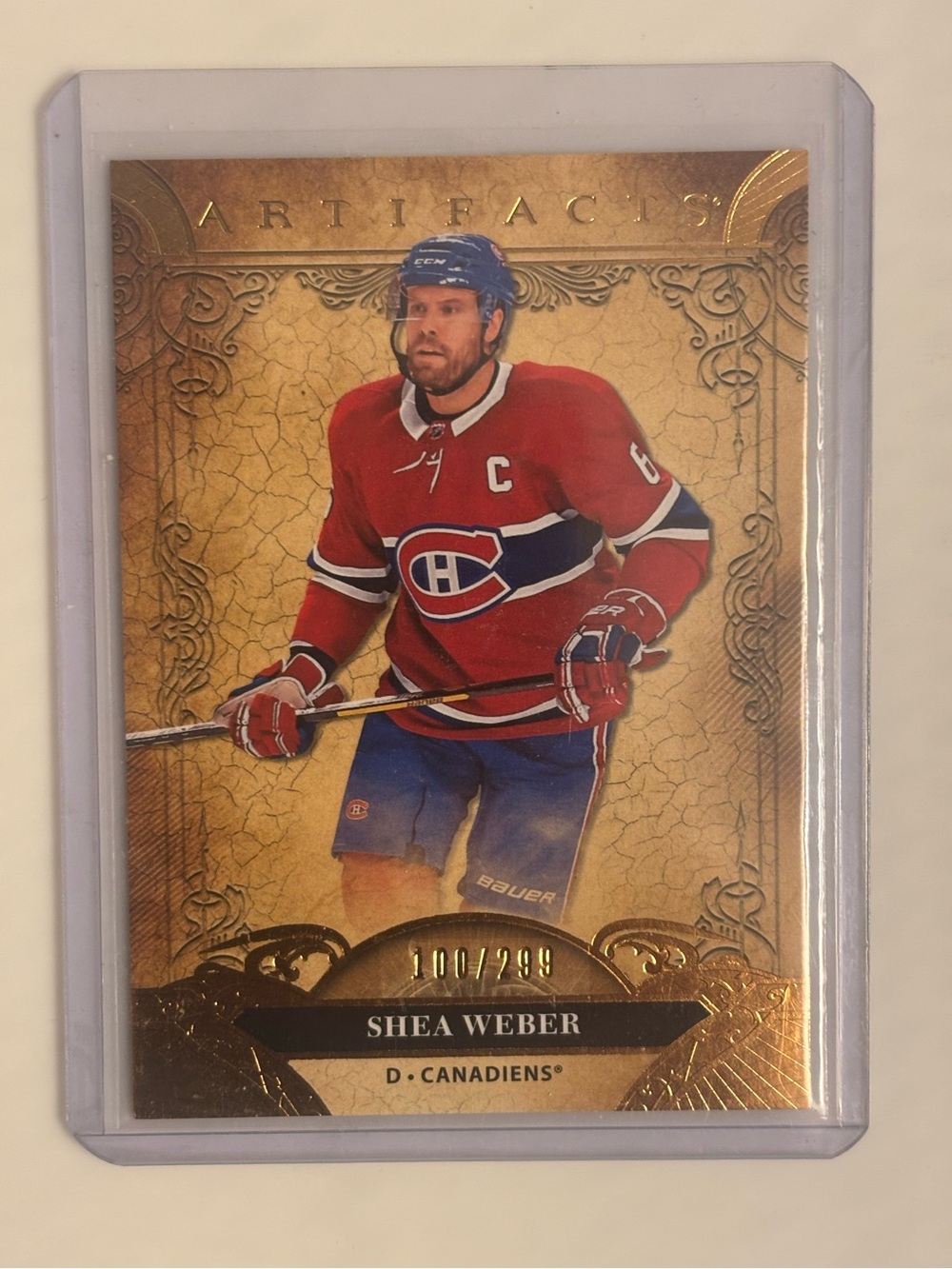 Shea Weber 2020-21 Upper Deck Artifacts 100/299 Montreal Canadiens Hockey Card